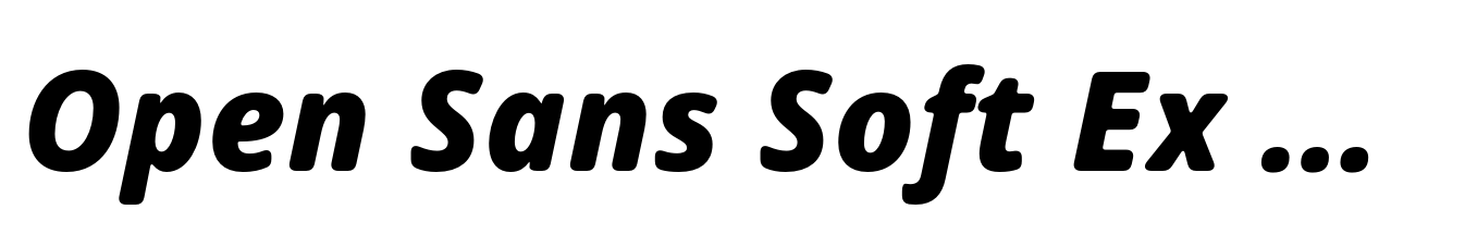 Open Sans Soft Ex Bold Italic